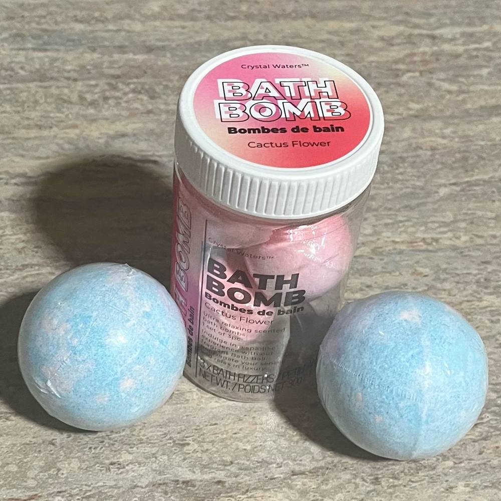 Crystal Waters Bath Bomb Set - Pink and Blue
